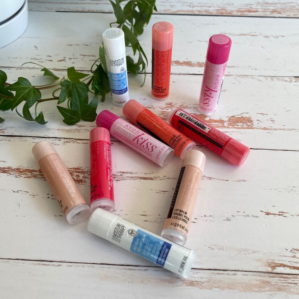 Set of 10 Avon Lip Balms